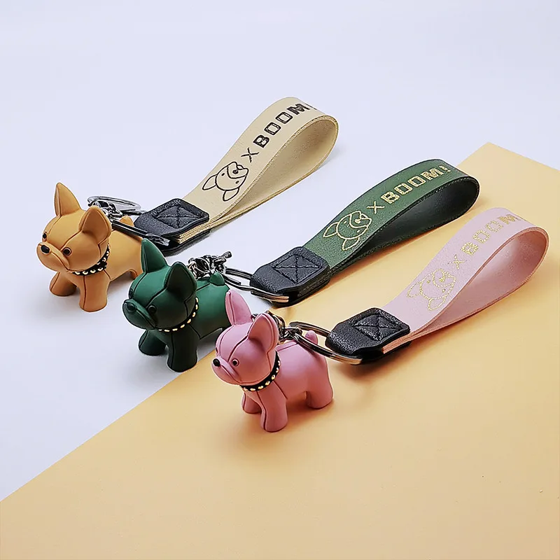 Cute Punk French Bulldog Keychains Pu Leather Dog Key Ring For Women Charm  Bag Pendant Jewelry Key Chain Trinket Men Car Keyring - Key Chains -  AliExpress