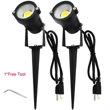 Уличный Ландшафтный светодиодный светильник 9 Вт Водонепроницаемый садовый светильник COB Светодиодный точечный светильник с шипами для газона декоративная лампа с европейской вилкой