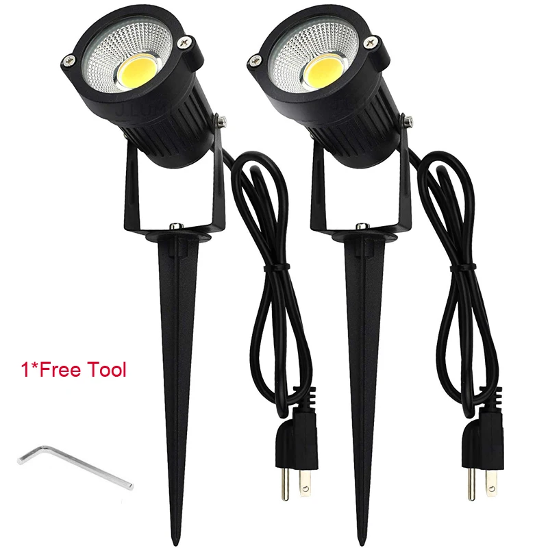 Outdoor Landscape LED Lighting 9W Waterproof Garden Lights COB Led Spotlights with Spiked Stand for Lawn Decorative Lamp EU Plug | Освещение