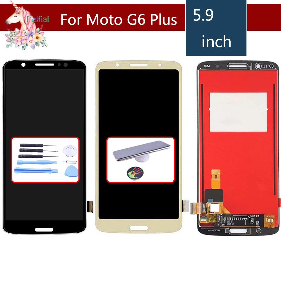 

ORIGINAL 5.9" For Motorola Moto G6 Plus XT1926 LCD Display Touch Screen Digitizer Sensor Complete LCD Assembly Monitor Module