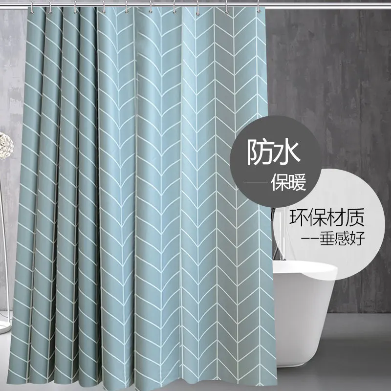 

Fun Fervent Blue Nordic Thin Gray Mesh Waterproof Anti-mildew Shower Curtain Cloth Funny Shower Curtain Shower Curtain