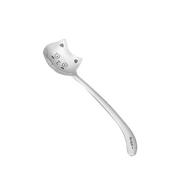 Funny Tea-Spoon For Coffee Long tail cat Coffee spoon Long Handle Spoon Birthday Gift 304 Stainless Steel Tableware