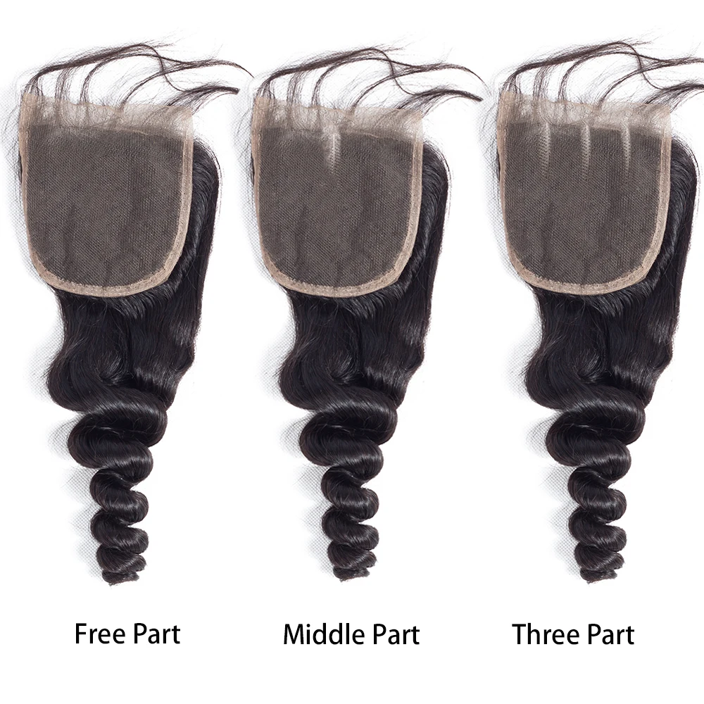 Аманда малазийские пряди волос с закрытием свободные волнистые волосы Remy натуральные кудрявые пучки волос с кружевной застежкой предварительно выщипанные волосы