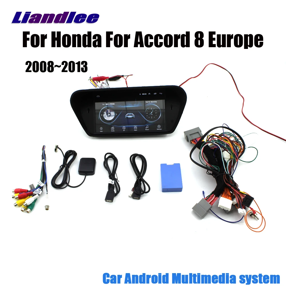 Liandlee Android 8.1UP для Honda для Accord 8 Европа 2008~ 2013 стерео автомобильный Carplay BT gps-навигатор карта камера OBD экран - Цвет: Only Machine