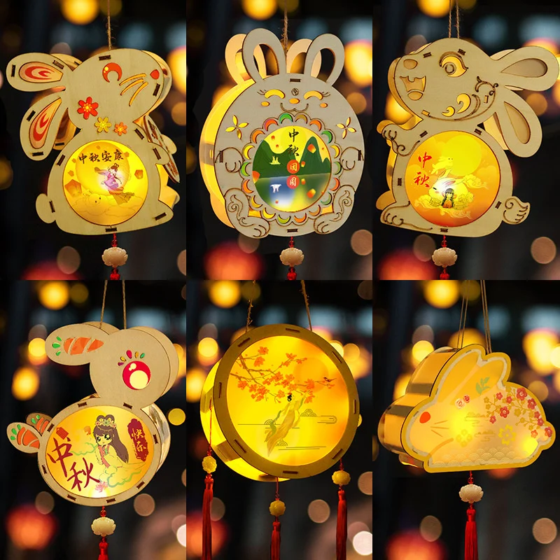 DIY Chinese Palace Retro Style Portable Amazing Blossom Flower Light Lamp Party Glowing Lanterns For Mid-Autumn Festival Gift | Дом и сад