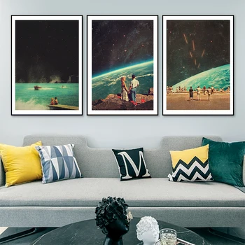 

Movie The Universe Wall Art Canvas Painting Earth Love Nordic Posters and Prints Decorative Picture Modern Home Decoration