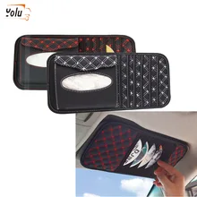YOLU CD Case Car Sun Visor Multifunctional Tissue CD Box With Holder for High Quality Storage CD Bag Anti Dazzling cute short plush headset ball style cd storage bag red holds 24 cd