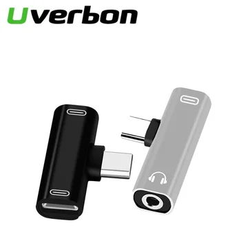 

2 In 1 Type C To 3.5mm Jack Earphone Charging Converter USB Type-C Audio Adapter for Xiaomi 6 Huawei P10 Mate 20 Type C Phones