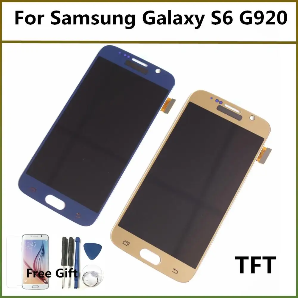 5,1 ''TFT без битых пикселей ЖК-дисплей для G920F ЖК-дисплей сенсорный экран дигитайзер в сборе для Samsung Galaxy S6 G920A G920P ЖК-экран