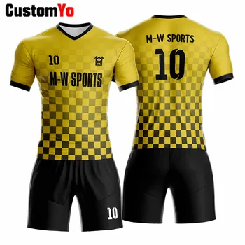 

High Quality Yellow and Black Custom Retro Soccer Jersey 5XL Soccer Jerseys