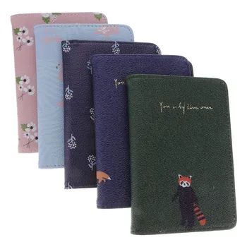 

Passport Cover Case Travel Flower Animal Holder Simple and compact Unisex Casual PU Leather
