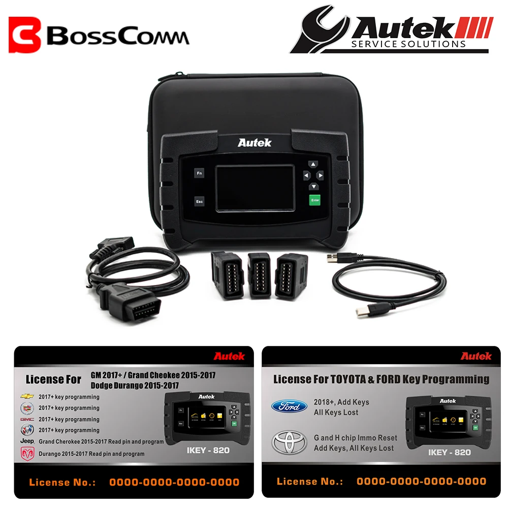 2019 Autek IKEY820 обд 2 Программатор авто 41/5000 полный пакет с лицензиями Toyota и GM OBD2 ключей
