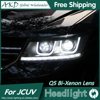 Car For Dodge Journey 2009-2016 Headlights DRL Hella LED Bi Xenon Bulb Fog Lights Car Accessory JCUV Head Lamp