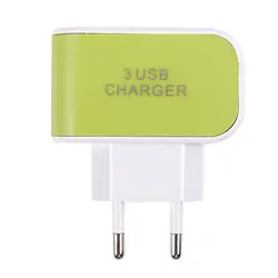 Зарядное устройство USB 3.1A адаптер переменного тока/зарядное устройство/штепсельная вилка европейского стандарта зеленый