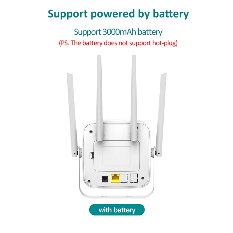 Tianjie Wifi Roteador Hotspot Lte Modem 3000mah Bateria Bolso Cpe Sim Cartão Cpe904 4g - Imagem 3