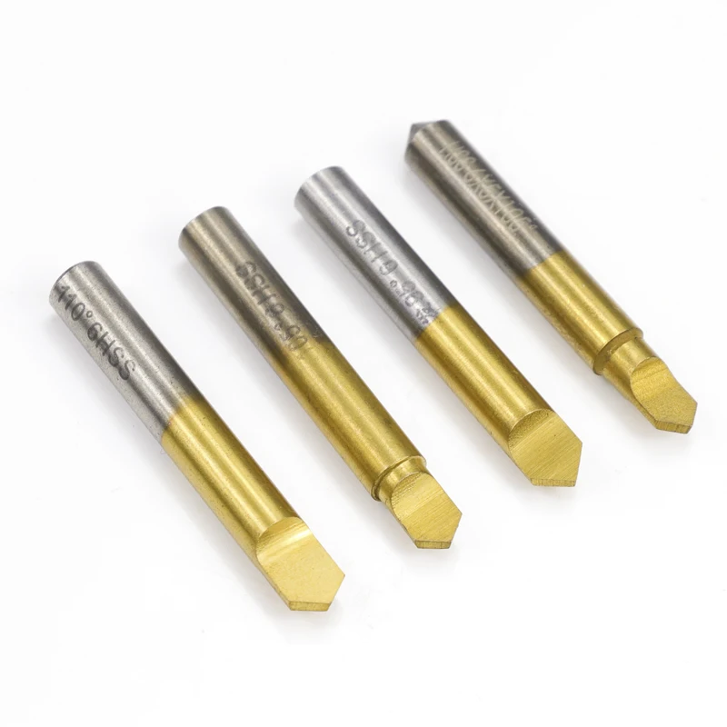 XCAN Key Cutter TiN Coated HSS Flat Knife Drill Bit 95-110 Degree for Key Cutting Machine Parts