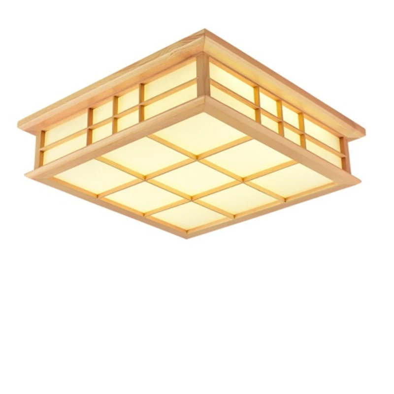 

Ceiling Lights Japanese Style Tatami Lamp LED Wooden Ceiling Lighting Dining Room Bedroom Lamp Study Room Teahouse Lamp