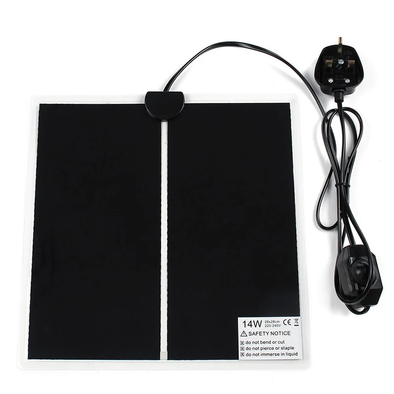 Calentador de reptiles para mascotas ajustable a temperatura con interruptor fácil de controlar para tortugas serpientes lagartos arañas Geckos