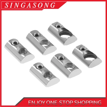 

10PCS/lot free shipping 20 series Roll-in T Spring Nuts M3 M4 M5 M6 For 2020 Aluminum Profiles