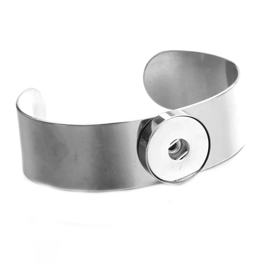 New Snap Button Bracelet 18mm Jewelry for Men Women Adjustable Silver color | Украшения и аксессуары