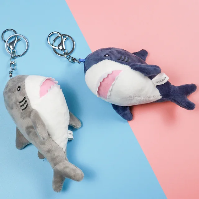 Cute Simulation Shark Plush Key Chain Creative Scented Soft Plush Cartoon Shark Keychain Bag Pendant Key Ring Holder Kids G 6