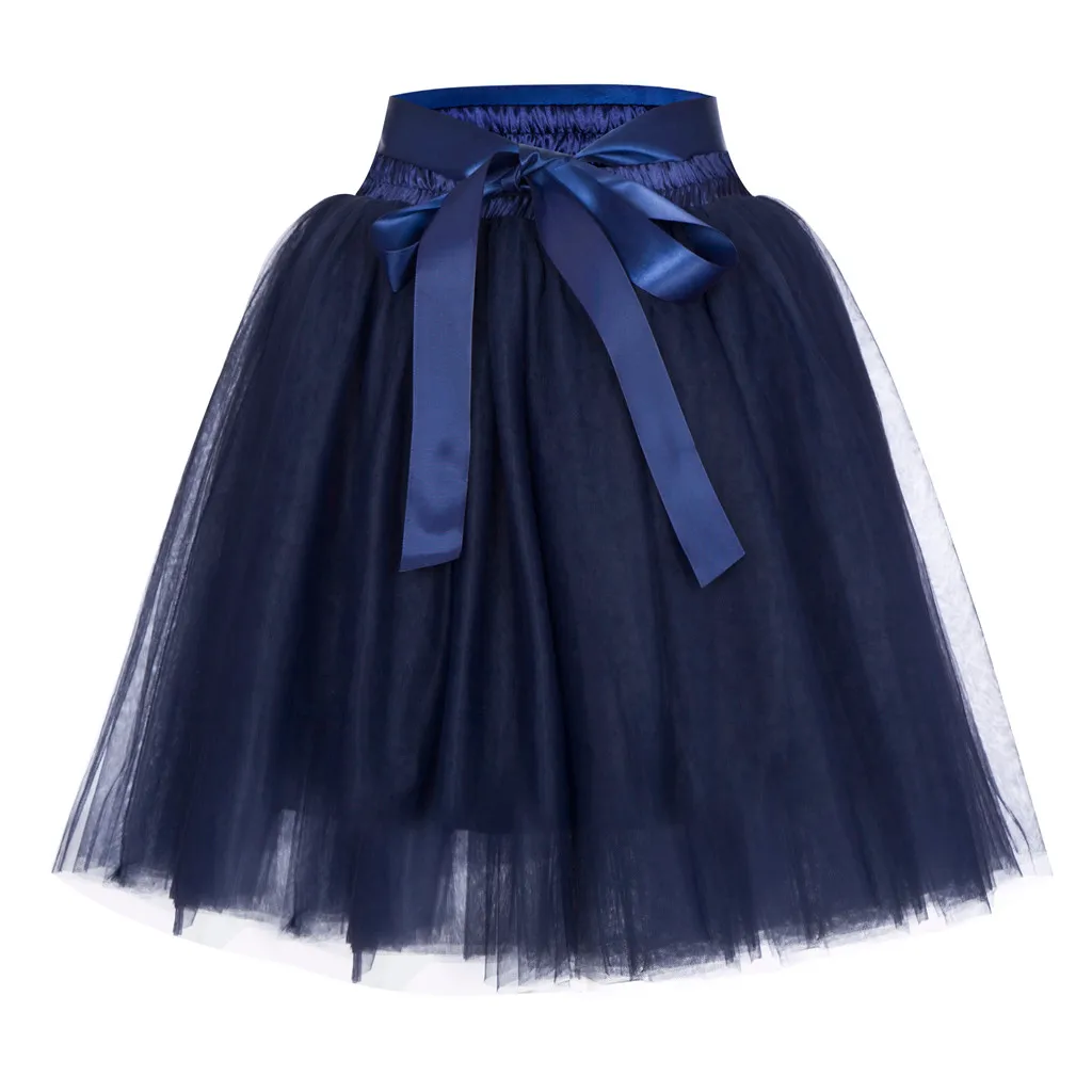 JAYCOSIN Женская Высококачественная короткая юбка из плиссированной газовой ткани, юбка-пачка для взрослых, юбка для танцев, модная юбка из полиэстера с высокой талией - Цвет: Navy