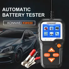 

KW650 Car Motorcycle Battery Capacity Tester 12V 6V Electronic Load Usb Charging System Analyzer 2000CCA Charge Indicator Tool