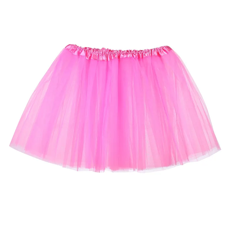 Hot Women Girl Lovely Fluffy Adult Novelty Colorful Skirt Women Tulle Tutu Dance Ballet Mini Ball Gown Skirt - Цвет: Dark pink