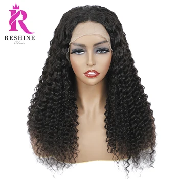 

13X6X1 T PART Lace Wigs 180% Deep Wave T Part Lace Front Wig Peruvian Curly Human Hair Wig RESHINE Preplucked Lace Frontal Wig