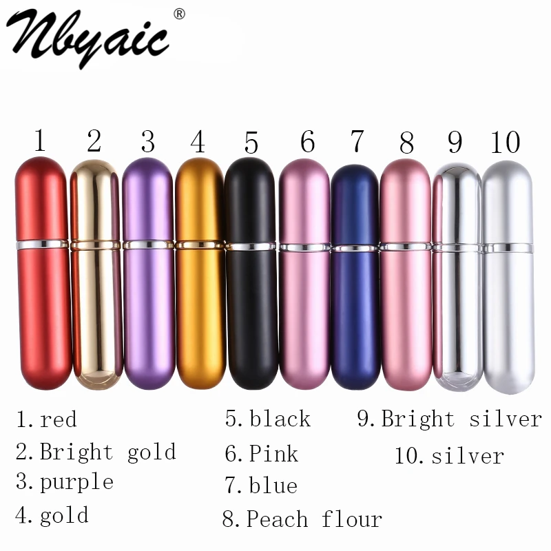 PROD 1005002260916641 nbyaic100pcs perfume sub-packing 5ml portable
round head mini sample fine mist empty bottle glass liner sub-packing
spray bottle