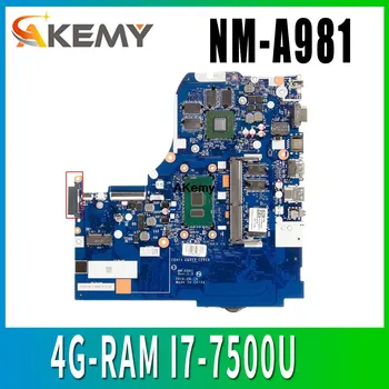 شراءNM-A981 اللوحة الأم لأجهزة الكمبيوتر المحمول لينوفو 310-14IKB اللوحة الرئيسية الأصلية 4G-RAM I7-7500U GT920MX
