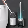 Silicone Toilet Brush Soft Bristle Wall-mounted Bathroom Toilet Brush Holder Set Clean Tool Durable ThermoPlastic Rubber ► Photo 1/6