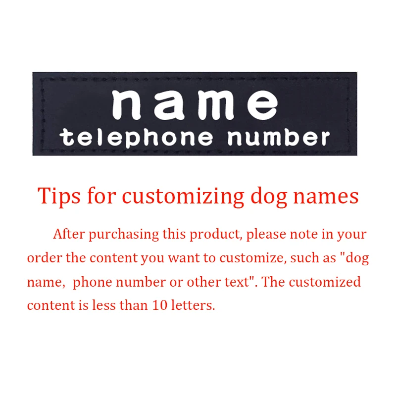 2PCS PU Dog Name Tag Patches JULUS K9 Dog Harness ID Tag