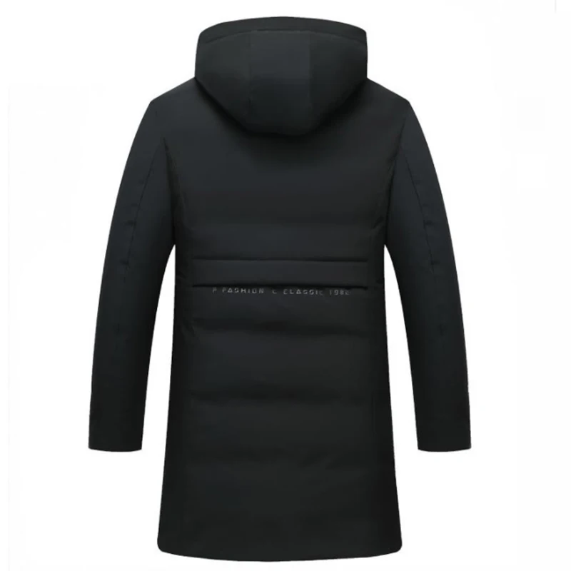 Winter Hooded Men Jackets and Coats High Quality Warm Long Parkas Men Solid Casual Men Jackets Coats Mens Slim Fit Wool Blazer