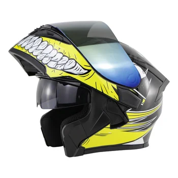

Soman SM-X5 Flip up Dual Visors Motor Helmets Full Face Classic casco capacete moto Scooter Motorcycle Helmet+K5 Multi Lens