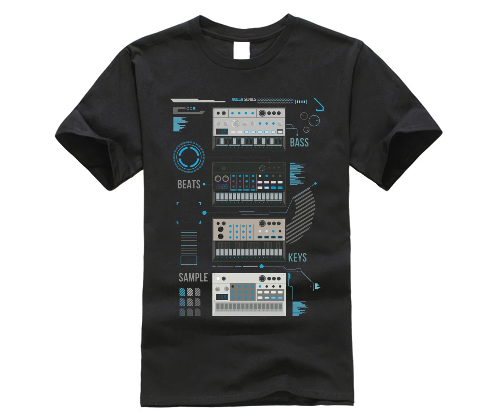 Для Korg Volca ключи серии основной синий музыка T рубашка для мальчиков высокого