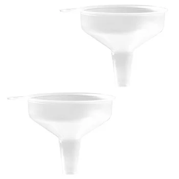 

100pcs Plastic Funnel Small Handle Smooth Transparent Cosmetic Funnel Gel Transfer Liquid Splitter for DIY