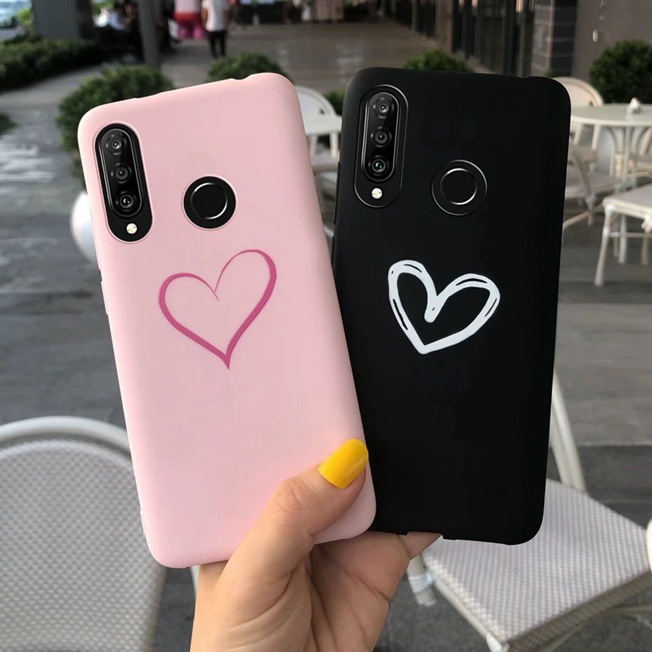 Чехол для Huawei P8 P9 P10 P20 P30 Lite 2017 Mate 10 20 30 P Smart 2019 Z милый чехол с кошкой и сердечком Honor 8