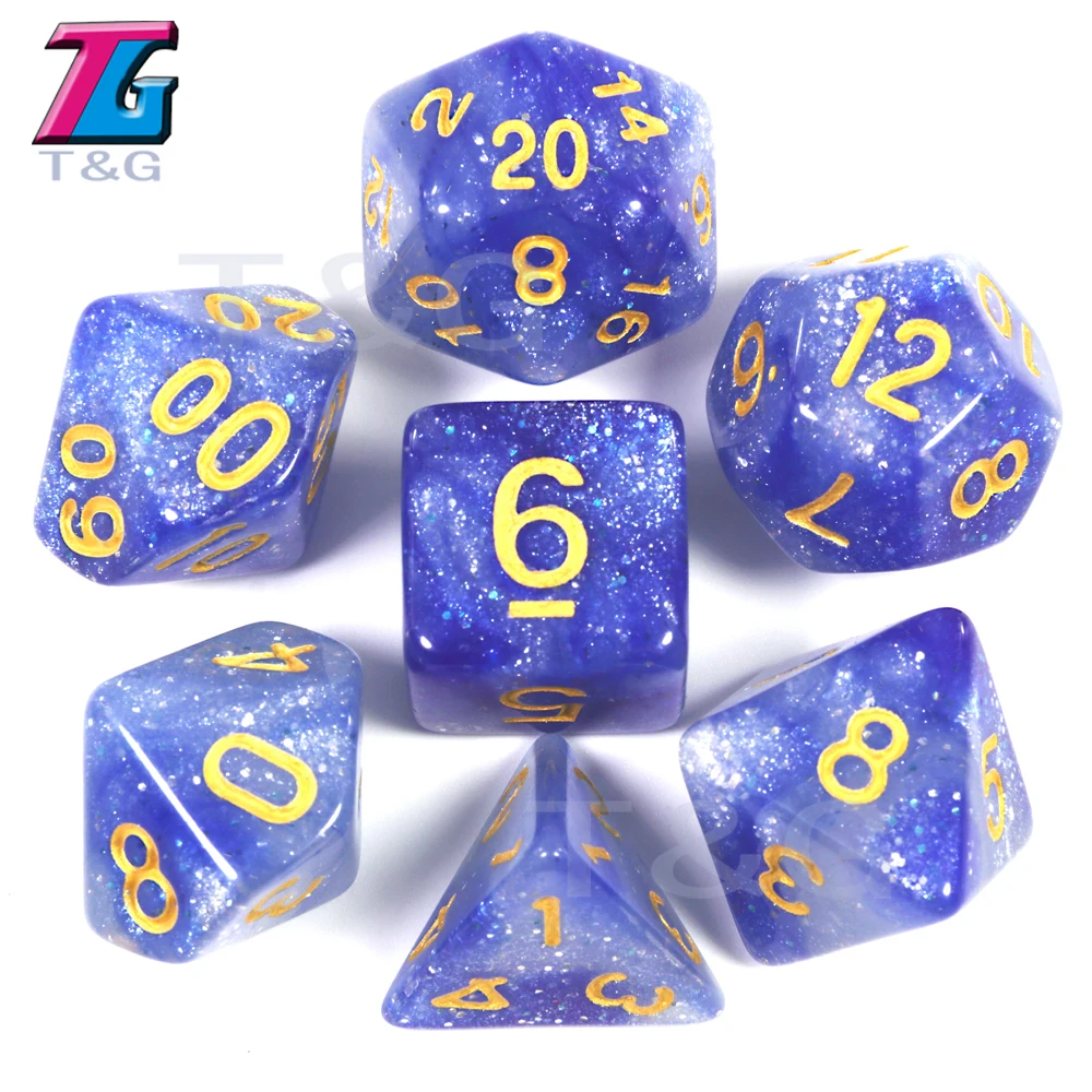 T & G Творческий Вселенная Галактика кости набор для настольной игры D4 D20 с