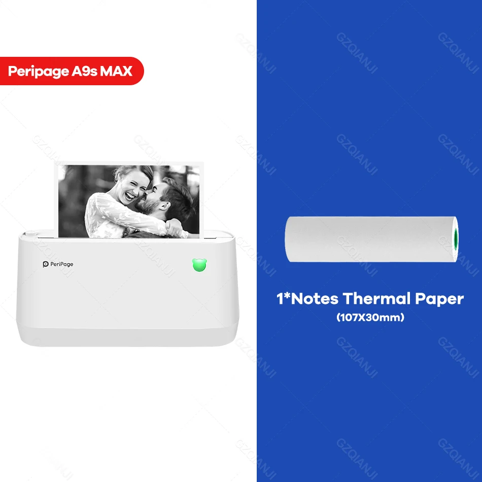 Peripage A9 A9s Max Mini Photo Wireless Thermal Phone Printer Sticker Label Notes List Printing Machine With Paper Roll Official mini handheld printer Printers
