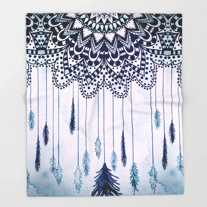 Мандала одеяло Boho Dreams Мандала Флисовое одеяло s и Throw для путешествий на самолете рождественские украшения для дома