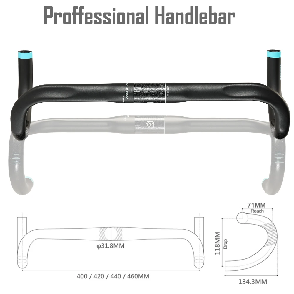 

LEXON AEROMAX Carbon Handlebar Road Bike Drop Bar Bicycle Handlebar Road Bike Handlebar 31.8MM 400/420/440/460 Bicycle Part