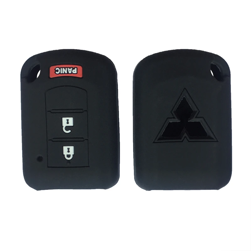 Silica Gel Car Key Cover Case For Mitsubishi ASX Outlander Lancer EX Galant Pajero Mirage Grandis 3 button key case,key case cover