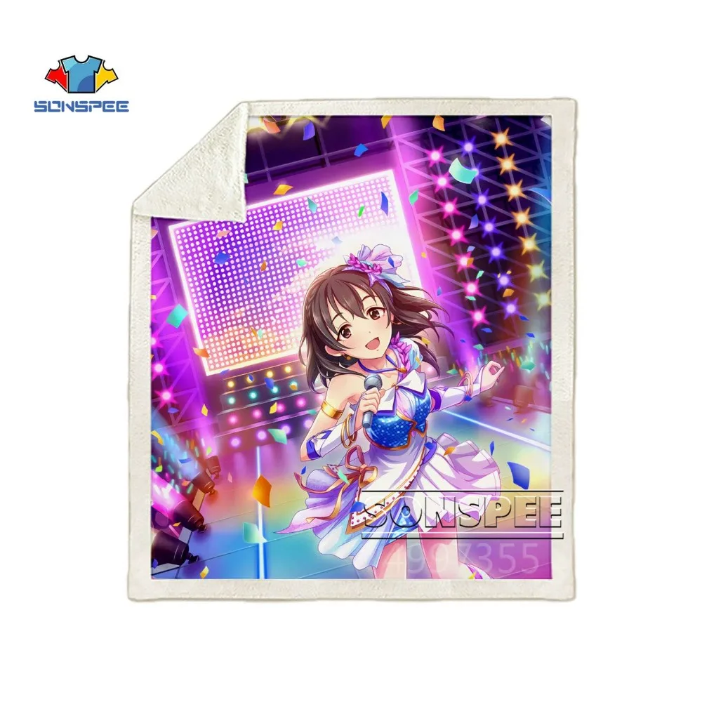 SONSPEE Idol Master Золушка девушки аниме дети взрослые 3d печать одеяло диване пододеяльник зимнее теплое постельное белье офисное одеяло для короткого сна