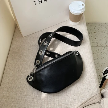 

FANTASY 2020 Newest Metal Round Ring Handbags For Women 4 Solid Color Chest Bag Female Fashion Adjustable Messenger Shoulder Bag