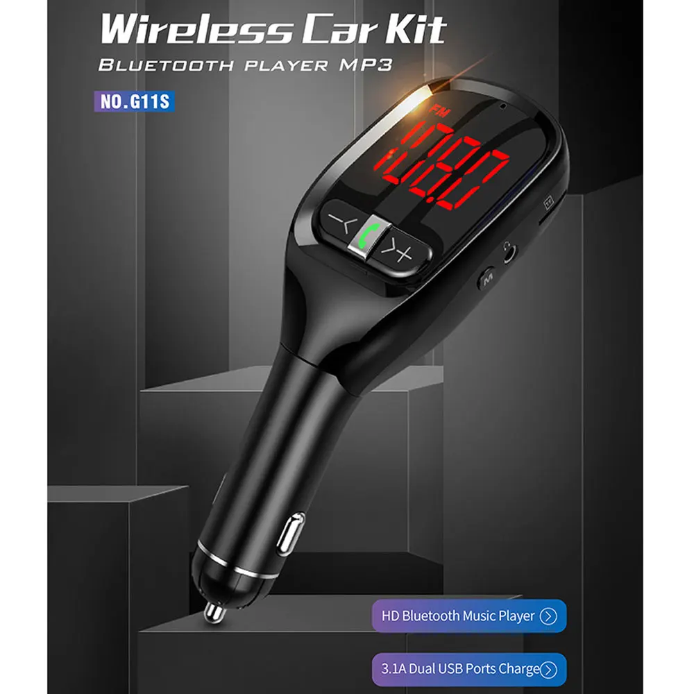 1 шт. Bluetooth Handsfree автомобильный комплект MP3-плеер A2DP музыкальный приемник адаптер Поддержка IOS Android и т. Д. Смартфонов планшета