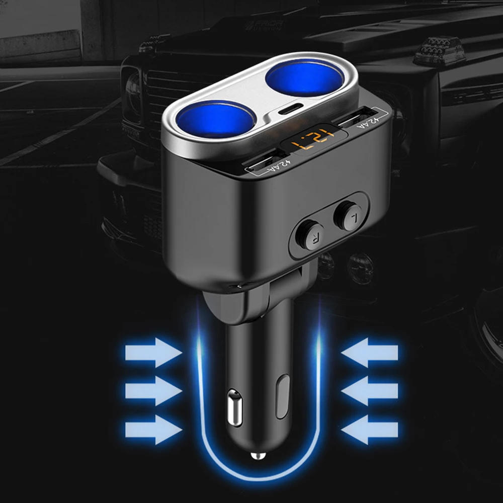 Автомобильный прикуриватель, двойной USB выключатель питания, Type-C4.8A, Мини Автомобильное зарядное устройство, автомобильный USB адаптер, зарядное устройство для VW для Iphone S