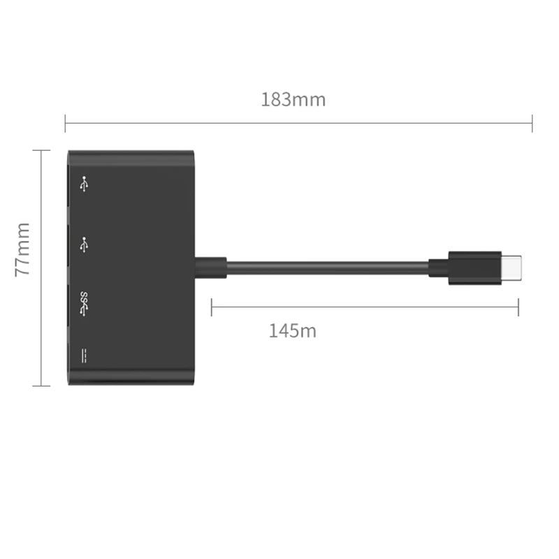 Usb-хаб type-C на 2 порта USB 2,0 USB 3,0 PD многофункциональный концентратор конвертер адаптер для ПК