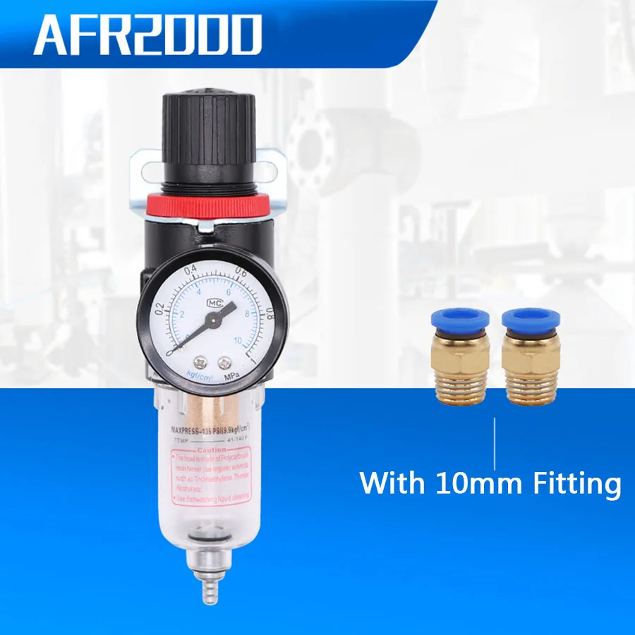 1PCS AFR-2000 Pneumatic Filter Regulator Air Treatment Unit Pressure ...