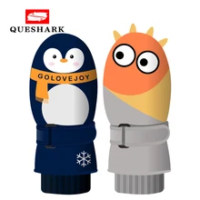 Зимние Утепленные хлопковые перчатки для мальчиков и девочек от 3 до 8 лет детские варежки с милыми животными Зимние перчатки для альпинизма и сноуборда